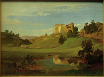 E.W.Pose, Italienische Landschaft mit breitem Tal von klassik art
