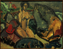 E.L.Kirchner, Badende zwischen Steinen von klassik art