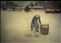 Pekka Halonen, Wäschewaschen auf dem Eis by klassik art