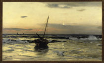 E.Dücker, Sonnenuntergang am Meer von klassik art