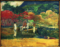 P. Gauguin, Frauen mit weißem Pferd by klassik art