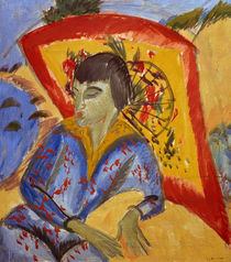 E.L.Kirchner / Erna with Japanes Umbrella by klassik art