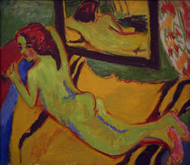 E.L.Kirchner / Reclining nude... /  c. 1909 by klassik art