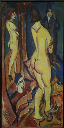 E.L.Kirchner, Rückenakt mit Spiegel... von klassik art