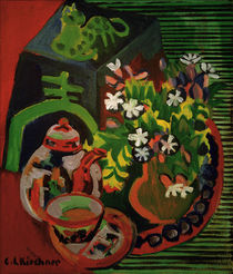 E.L.Kirchner, Still-life with porcelain by klassik art