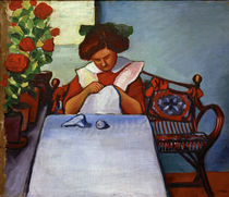 August Macke, Grete Thuar at the table by klassik art