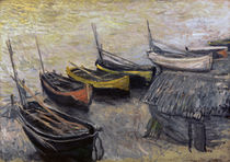 Claude Monet, Booats on the beach by klassik art