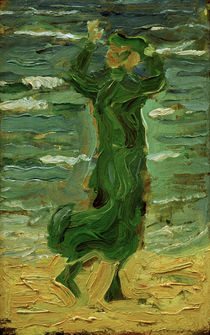 F.Marc, Frau im Wind am Meer von klassik art