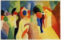 August Macke, With a Yellow Jacket by klassik art