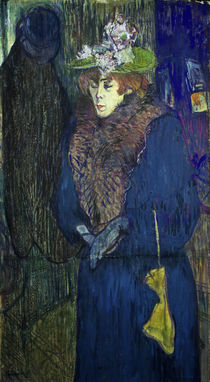 Henri de Toulouse-Lautrec, Jane Avril entering the Moulin-Rouge by klassik art
