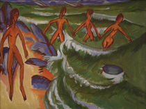 E.L.Kirchner / Bathers on a Beach by klassik art