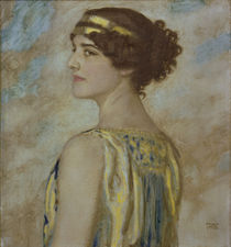 Franz v. Stuck / Daughter Mary as Greek by klassik art