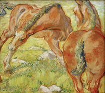 Franz Marc, Mare and Foals (Horses in the Morning Sun) by klassik art