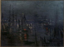 Monet / Harbour of Le Havre at night/1873 by klassik art