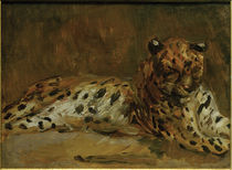 M. Slevogt, Liegender afrikanischer Leopard von klassik art