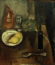 Ch. Soutine, Still life with artichoke / painting by klassik art
