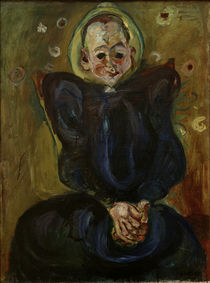 Ch. Soutine, Woman in a blue dress / painting by klassik art