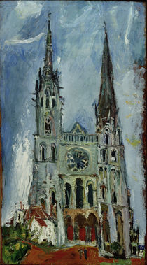 Ch. Soutine, Chartres Cathedral / painting 1933/34 by klassik art