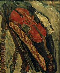 Ch. Soutine, Stillleben mit Geige, Brot und Fisch von klassik art