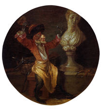 A.Watteau (Nachfolge), Affe als Bildhauer by klassik art