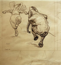 H.Kley, Zwei tanzende Elefanten von klassik art