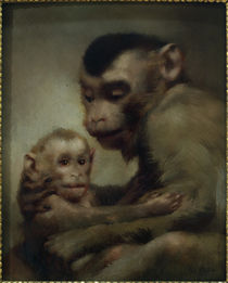 G.v.Max, Mutter mit Kind (Affen) von klassik art