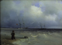 Aivasovski / Ocean coastline / 1840 by klassik art