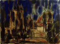 Ch. Rohlfs, "Erfurt....", cathedral and church / painting by klassik art