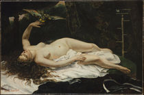G.Courbet, Frau mit Papagei by klassik art