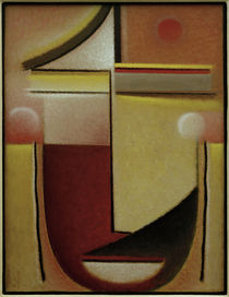A. v. Jawlensky, Abstrakter Kopf: Rot-Weiß-Gold von klassik art
