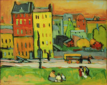 Houses in Munich / W. Kandinsky / Painting c.1908 by klassik art