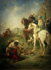 E.Fromentin, Falkenjagd in Algerien by klassik art