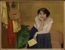 F.Vallotton, Sitzende Frau mit Gitarre von klassik art