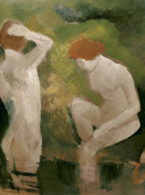 Macke / Bathers at the green slope /1910 by klassik art