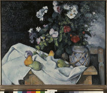 P.Cézanne, Stilleben mit Blumen u. Frücht von klassik art