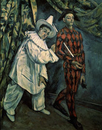 Cézanne, Pierrot und Harlekin/1888 von klassik art