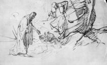 Rembrandt, Christus wandelt.. / Zeichn. von klassik art