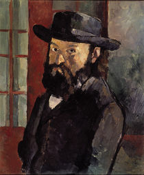 Paul Cézanne, Selbstbildnis (mit Hut) von klassik art