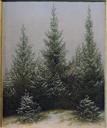 C.D.Friedrich, Fir Trees in Snow / Ptg. by klassik art