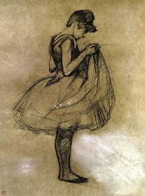 Toulouse-Lautrec, Dancer Adjusting Her Leotard / Drawing by klassik art