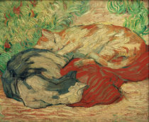 F.Marc, Cats on a red blanket / 1909/10 by klassik art