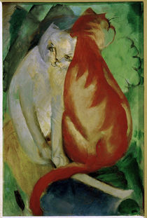 Marc / Cats, red and white / 1912 by klassik art