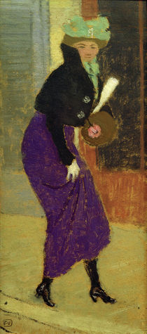 F.Vallotton, ‘In a street: woman with muff’ / painting by klassik art