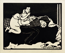 The Other's Health / F. Vallotton / Woodcut 1898 by klassik art