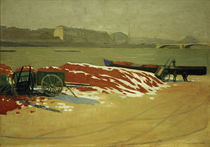 F.Vallotton, Seineufer m. rotem Sandhaufen von klassik art