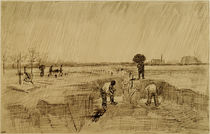 Van Gogh, Cemetery in the Rain / Draw. by klassik art