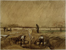 Van Gogh, Friedhof im Regen von klassik art