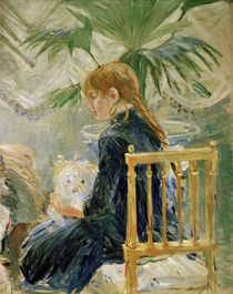 B.Morisot, Mädchen mit Hund (2. Fragment) von klassik art