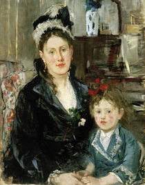 B.Morisot, Mme. Boursier and daughter by klassik art