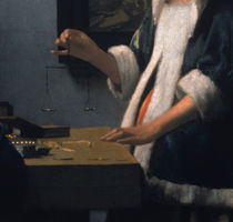 J.Vermeer, Perlenwägerin, Ausschnitt von klassik art